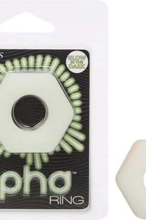 CalExotics Alpha Glow-in-The-Dark Liquid Silicone Prolong Sexagon Penis Ring for Men Pleasure - SE-1491-73-2