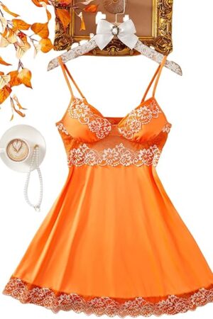 Women's Lingerie Sexy Nightwear Spaghetti Strap Nightgown Sleepshirt Babydoll Chemise S-XL