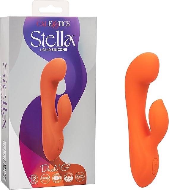 CalExotics Stella Liquid Silicone Dual G Spot Vibrator, Rabbit Style Mini Massager for Women - SE-4368-20-3