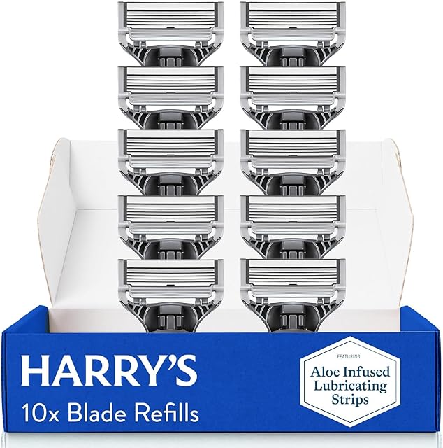 Harry's Razor Blades for Men - 10 Count - Premium Razor Blade Refill Cartridges