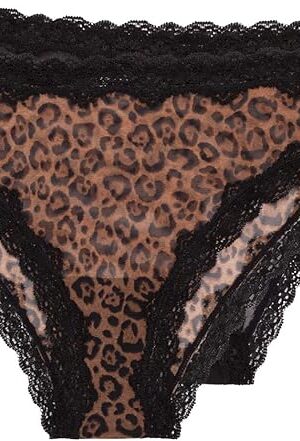 Women's Lace Trim Cheeky Panty, 2-Pack