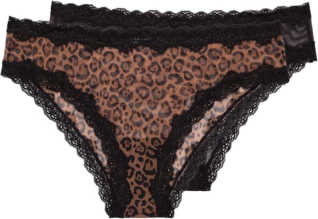 Women's Lace Trim Cheeky Panty, 2-Pack