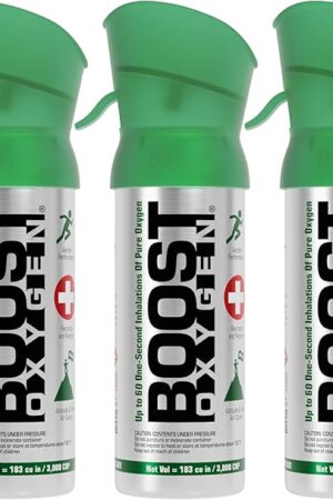 Boost Oxygen Pocket Size Natural 3L Canister | Respiratory Support for Aerobic Recovery, Altitude, Performance & Health (3 Pack)