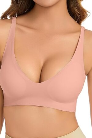 Jelly Comfort Womens Bras Wireless Push Up Bra No Show for Everyday Full-Coverage for Women Sexy Everyday Wear Sleep