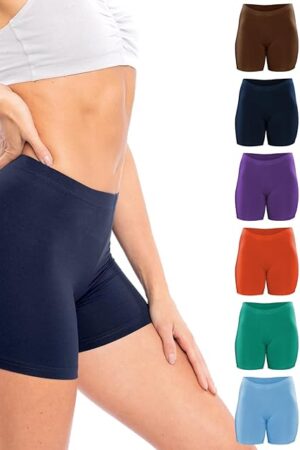 Women's 12 Pack Cotton Stretch Light Weight Boyshort Boxer Brief Undershorts