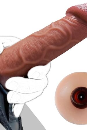 7inch Silicone Hollow Strap On Harness Dildo - Erectile Dysfunction Aid Penis Enhancer Strap-on Dildos for Small Penis Men or ED ProblemsEspecially Suitable for Elderly Men
