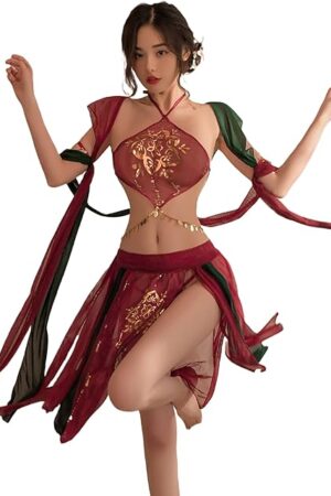 Chinese Traditional Hanfu Dresses for Women Sexy Cosplay Cheongsam Dress Anime Lingerie Kimono Pajamas Sleepwear