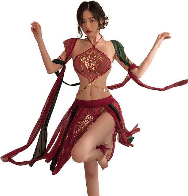 Chinese Traditional Hanfu Dresses for Women Sexy Cosplay Cheongsam Dress Anime Lingerie Kimono Pajamas Sleepwear
