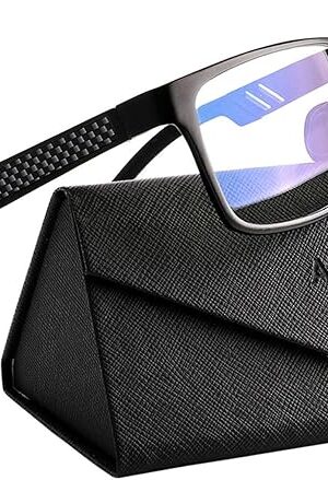 ANYLUV Blue Light Blocking Glasses Men Computer Gaming Glasses Lightweight Al-Mg Metal Anti Eyestrain Eye Protection
