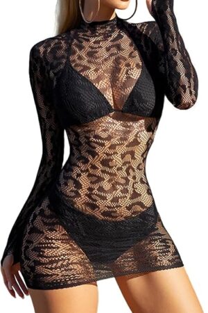 Women Sexy Lingerie Dresses Fishnet Nightwear Little Dress Bikini Cover Up