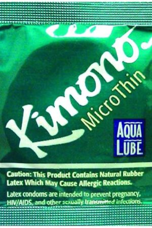 Kimono Micro Thin Aqua Lube Condom, 3 Pack