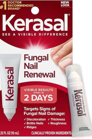 Kerasal Nail Renewal, Restores Appearance of Discolored or Damaged Nails, 033 fl oz (Packaging May Vary)