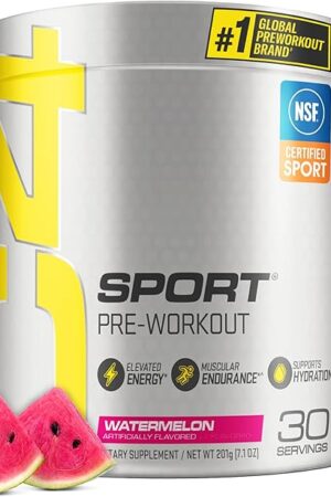 Cellucor C4 Sport Pre Workout Powder Watermelon - Pre Workout Energy with Creatine + 135mg Caffeine and Beta-Alanine Performance Blend - NSF Certified for Sport 30 Servings