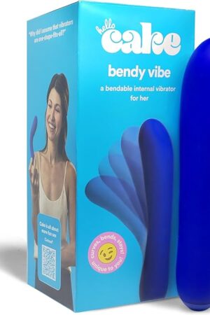 Hello Cake Vibrator - Personal Massager with Different Vibrating Modes - Made from Premium, Soft Silicone - Waterproof, Rechargeable, & Easy to Clean (Bendy Vibe)