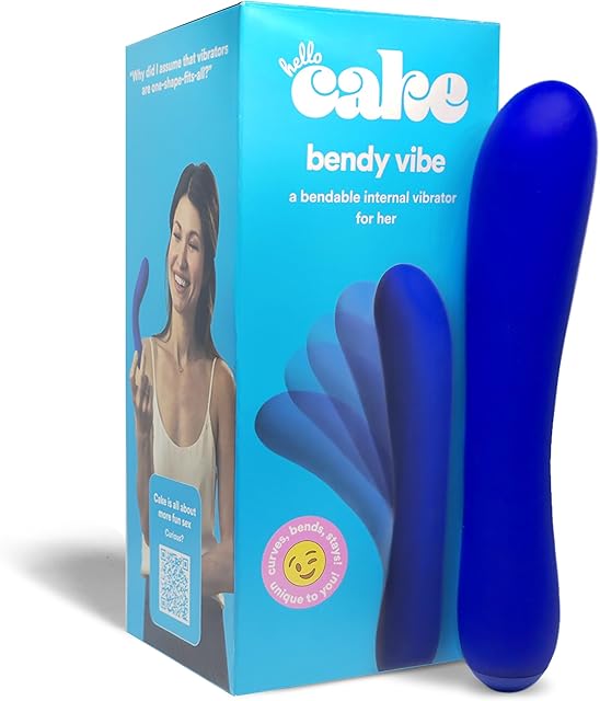 Hello Cake Vibrator - Personal Massager with Different Vibrating Modes - Made from Premium, Soft Silicone - Waterproof, Rechargeable, & Easy to Clean (Bendy Vibe)