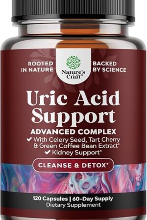 Green Coffee Bean Extract for Uric Acid Cleanse & Detox - Green Coffee Beans with Turmeric, Tart Cherry & Celery Seed for Adults - Daily Uric Acid Flush for Joints Support & Kidney Cleanser ? 120 Ct
