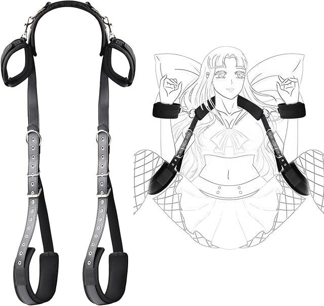 Bondage Ties Sex Bondage Wrist & Thigh Cuffs BDSM Restraints Set Neck to Wrist Sex Bondage Bed Set BDSM Restraints Sex Gear Adjustable Handcuffs Collar Bondage Kit & Accessories Hoodies IJU7