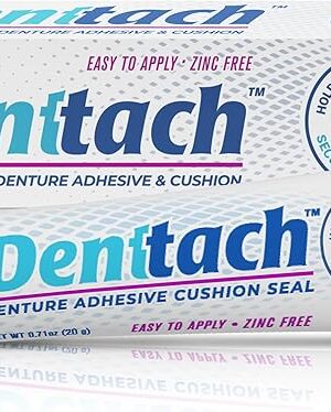 Denttach Seven Denture Adhesive, Thermoplastic Denture Adhesive, Cushion, Reliner for Upper and Lower Dentures, Comfortable, Secure Denture Grip for Up to 7 Days, Non Glue, Zinc Free