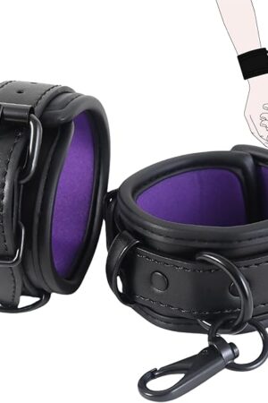 Bondage Handcuffs Sex Restraints BDSM Sets Sex Toys PU Leather Cuffs Adjustable Ankle Cuff Fetish Adult SM Games for Women Men