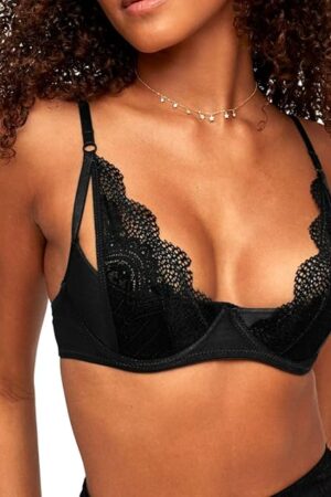 Kaia Contour Unlined Bra - 30A-46DDD Underwire Bra for Women with Padded Quarter Cups, Adjustable Straps, & Lace