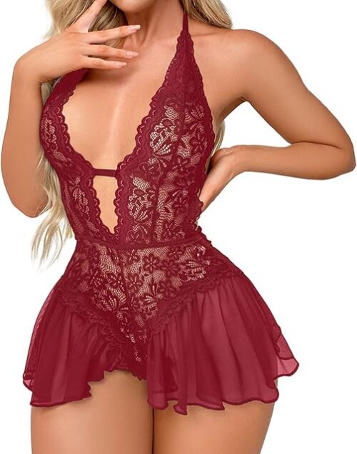 Womens Sexy Lingerie Underwear Lace Sexy Onesie Passion Jumpsuit Bodysuit Underwear Lingerie Lingerie for Women