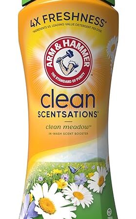 ARM & HAMMER Clean Scentsations In-Wash Scent Booster, Laundry Scent Booster Clean Meadow scent, 24 Oz