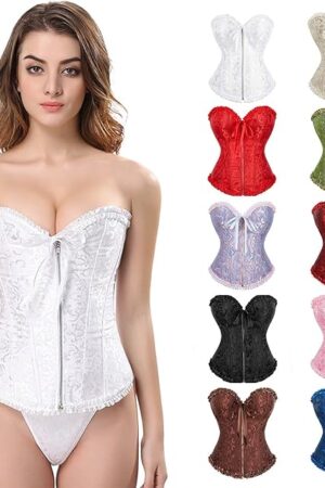 Corset Bodysuit For WomenSexy Corsets Bustier Shapewear Lingerie Lace Waist Push Up Crop Tops