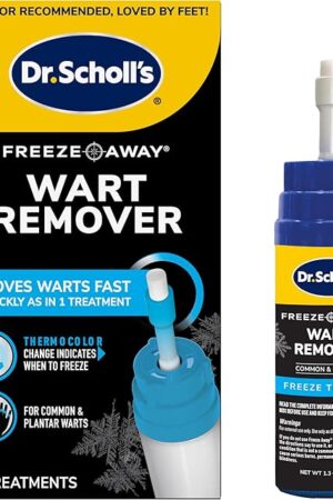 Dr Scholl's Freeze Away Wart Remover for Hands & Feet, 12 ct ? Removes Warts Fast in as Little as 1 Treatment, Fast-Acting Treatment for Common and Plantar Wart Removal, Safe to Use on Kids Ages 4+