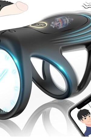 Vibrating Cock Ring Penis Sleeve, Couples Adult Sex Toys for Men Women, Pleasure Penis Ring Male Penis Vibrator Extender for Testicles G Spot Stimulation, Gateser Couple Sex Toy Erection Sex