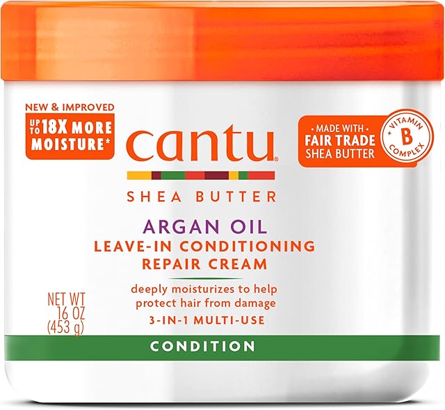 Cantu Leave-In Conditioning Repair Cream with Argan Oil, 16 oz