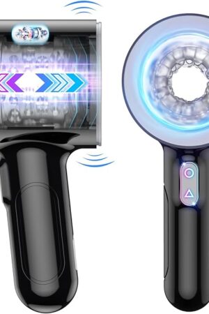 Automatic Male Masturbator Cup, 7 Thrusting & Vibrating Modes, Dual Open-Ended Design, Powerful Blowjob Stroker & Penis Massager, Premium Pocket Pussy Sex Toy for Men