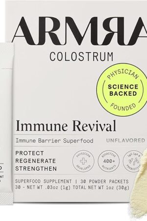 ARMRA Colostrum? Powder | Unflavored | Gut Health & Bloating | Skin & Hair | Immunity | Keto, Gluten & Fat-Free | 30 Servings