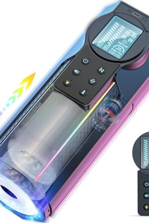 Automatic Male Masturbator Male Sex Toys for Men - Male Sex Toy with 10 Thrusting &10 Vibrating Modes,Adult Toys Pocket Pussy Sex Machine with LCD Display, Electric Penis Pump (Black)