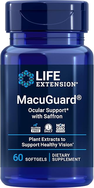 Life Extension MacuGuard Ocular Support with Saffron ? Eye Health Supplement for Healthy Vision ? with lutein, meso-zeaxanthin, zeaxanthin, saffron ? Gluten-free, Non-GMO ? 60 softgels