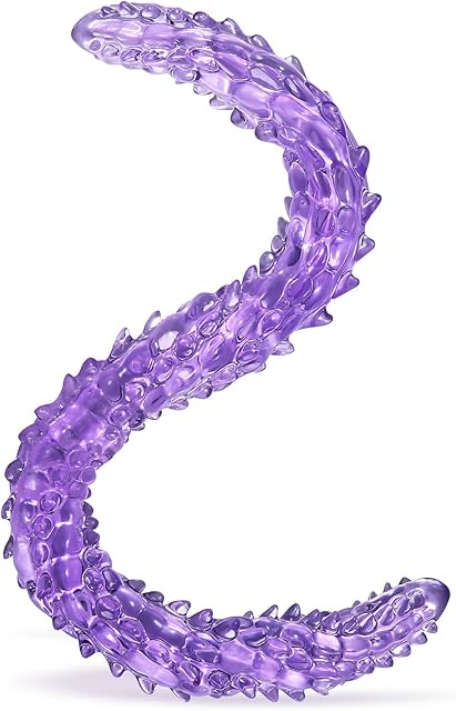 Double Ended Dildo Anal Dildo, 232? Long Dildo with Clear Purple Flexbile Big Dildos, Monster Double Sided Dildos & Large Anal Plug, Adult Sex Toy Lesbian Couples Gay Women Clitoral Stimulator