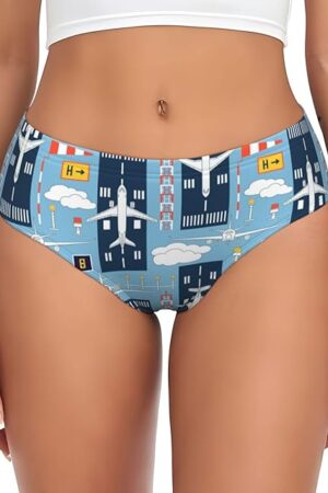 Airplanes and Aviation Signs Womens Underwear Soft Briefs Ladies Panties Sexy Lingerie