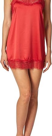 Women's Satin & Lace Slip Dress