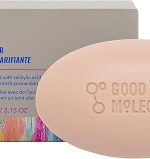 Good Molecules Clarify and Cleanse Bar - Soap Free Bar with Salicylic Acid, BHA for Skin Tone Balancing and Cleansing - Body and Facial Cleanser, Skin Care for Face