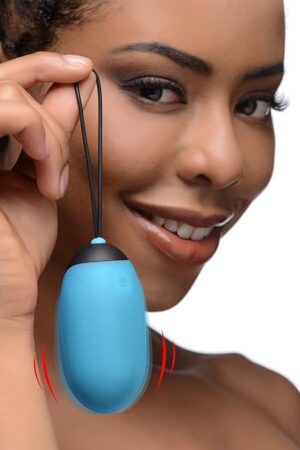 XL Silicone Vibrating Egg - Blue