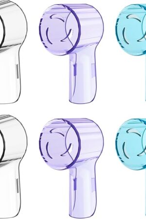 HSYTEK 6 Pack Toothbrush Heads Dustproof Cover Compatible with Oral B, Fits for Oral-B iO Series, Pro 1000, 1500, 5000, 7500 Electric Toothbrush, Protects Brush Head and Convenient Travel