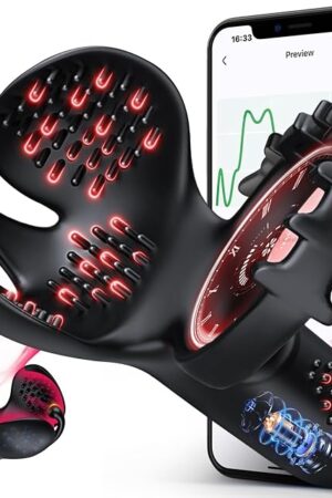 Vibrating Cock Ring, Adjustable Penis Ring Vibrator with Testicle & Perineum Stimulator, Sex Toys for Men Couples, APP Penis Vibrator Male Adult Toy, Cock Sexual Stimulation Device 9 Vibrations