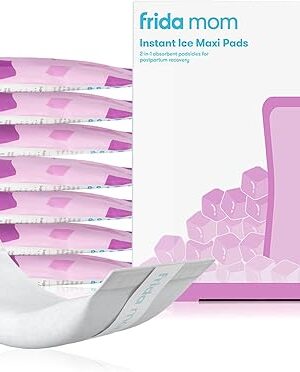 Frida Mom 2-in-1 Postpartum Pads, Absorbent Perineal Ice Maxi Pads, Instant Cold Therapy Packs and Maternity Pad in One
