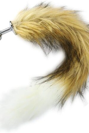 Faux-Fur Animal Tail Anal Plugs - Luxurious & Kinky | Tapered Design for Comfort | Temperature Play | Flared Base | Double Penetration | 15 Faux-Fur Tail | Discreet Packaging