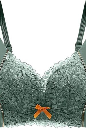 Womens Wireless T-Shirt Bras Sexy Push Up Floral Lace Bralette Seamless Comfort Full-Coverage Everyday Bra 2025