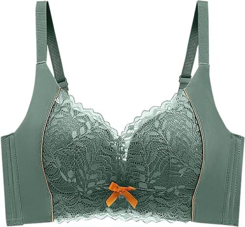 Womens Wireless T-Shirt Bras Sexy Push Up Floral Lace Bralette Seamless Comfort Full-Coverage Everyday Bra 2025