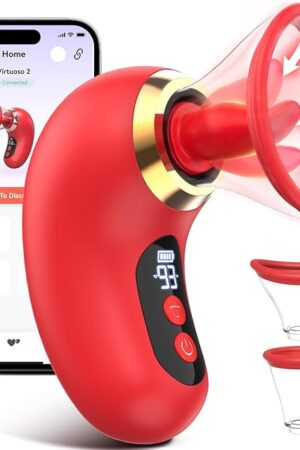 Vibrator Adult Sex Toys for Women - 5IN1 Sucking Vibrator Rose Sex Toy, 3 Sucking, 9 Tongue Licking & Vibrating Adult Sex Toys, LCD Display Removable Cup Clitoral Stimulator G Spot Vibrators