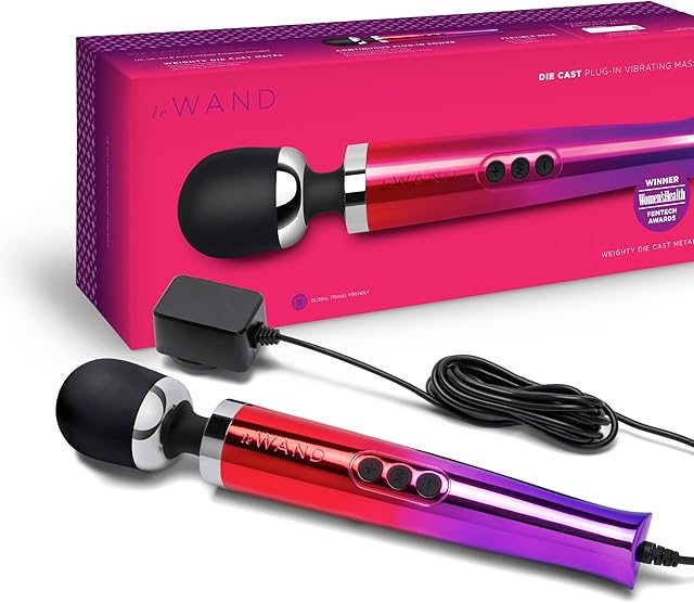 Le Wand Plug-in Vibrator Wand - Diecast Vibrating Massager Stimulator (Ombre)