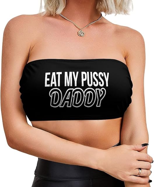 BITE ME Women's Sexy Crop Top Sleeveless Stretchy Solid Strapless Tube Top
