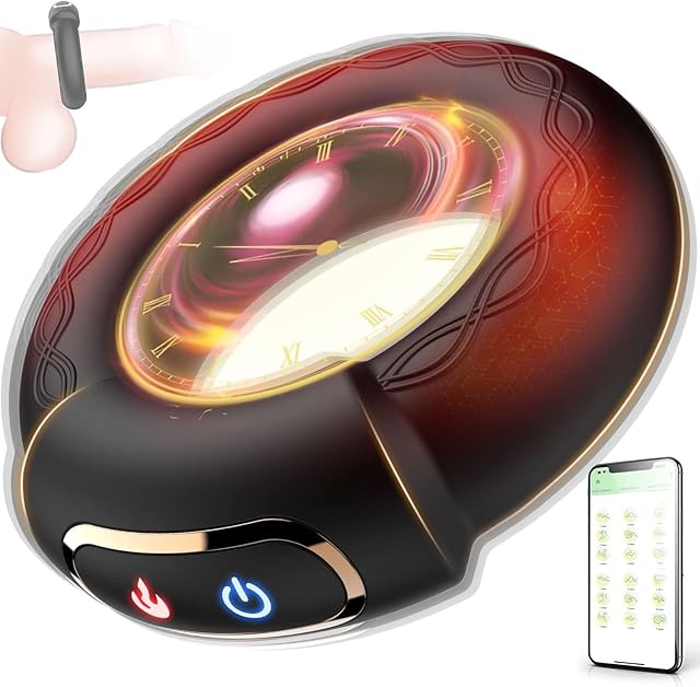 Vibrating Cock Ring Penis Vibrator with App Remote Control Sex Toys for Men Masturbator Balls Adult Sex Toys Penisring Male Cockring Couples Sextoys Games 10 Vibrations with Heating