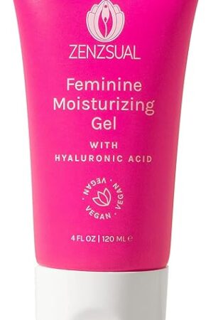 Zenzsual Feminine Moisturizing Gel with Hyaluronic Acid – Regenerates, Rejuvenates, Rehydrates, Balances pH – Water Based, 100% Vegan, No Glycerin, No Paraben – Made in USA (4 Oz)